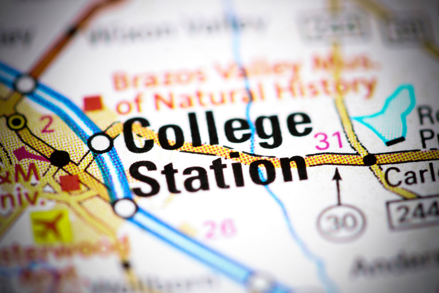 college station on map